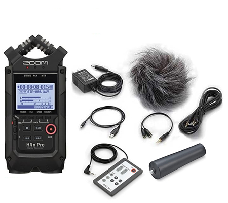 Zoom H4N Pro 4-Track Portable Handy Recorder + APH4N Black